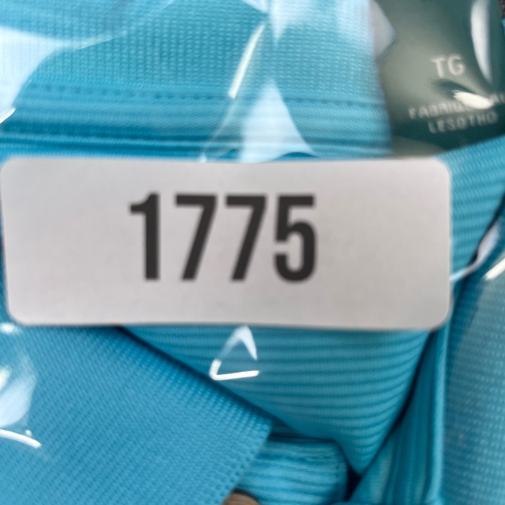 Cubavera Textured Golf Resort Aqua Blue Short Sleeve Polo Shirt